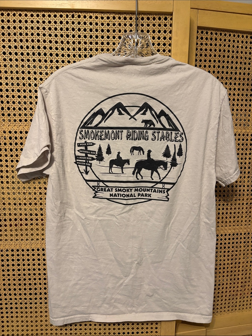 NWOT Smokemont Riding Stables t shirt Smokey Mountains National Park horses S
